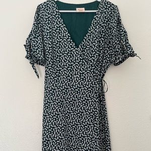 Showpo puff-sleeve midi wrap dress